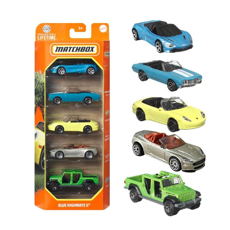 Carrinhos em Miniatura Box com 5 Escala 1:64 Matchbox Mattel